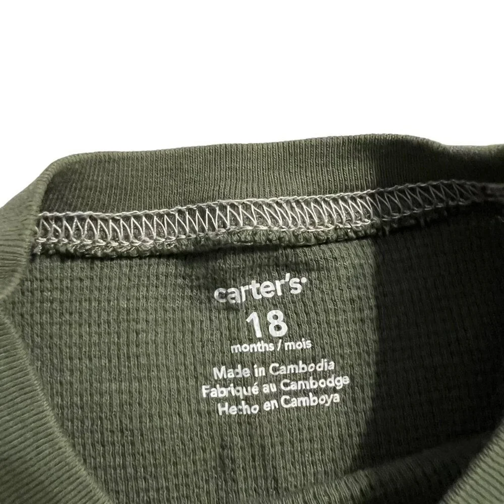 Carter's 18m Dinosaur Explorer Waffle Knit Shirt